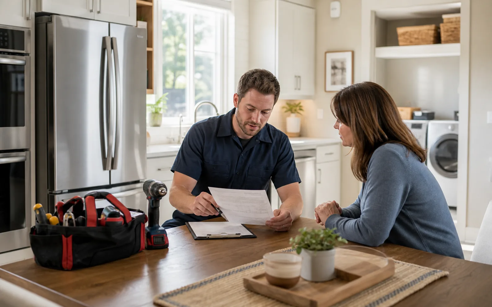 Appliance Repair Costs in Bucks and Montgomery Counties: 2026 Local Guide — illustrative appliance diagnostic scene