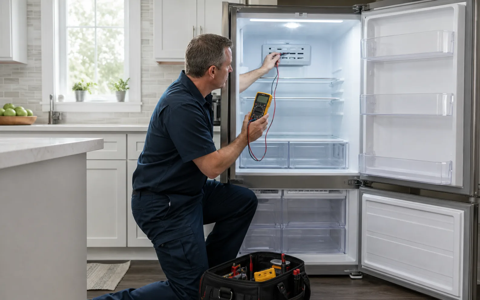 Refrigerator Not Cooling but Freezer Is Cold: What It Usually Means — illustrative appliance diagnostic scene